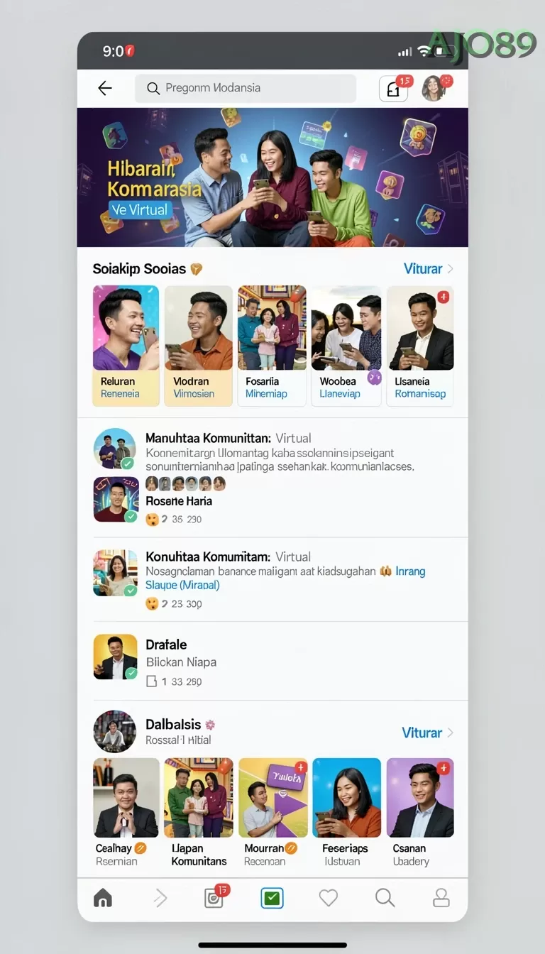 Cuplikan layar VIP555 — menu navigasi