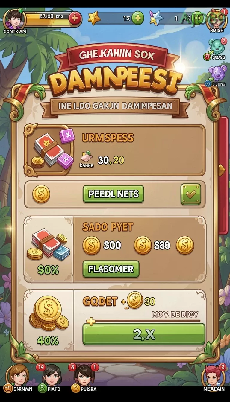 Cuplikan layar PISANG123 — menu navigasi